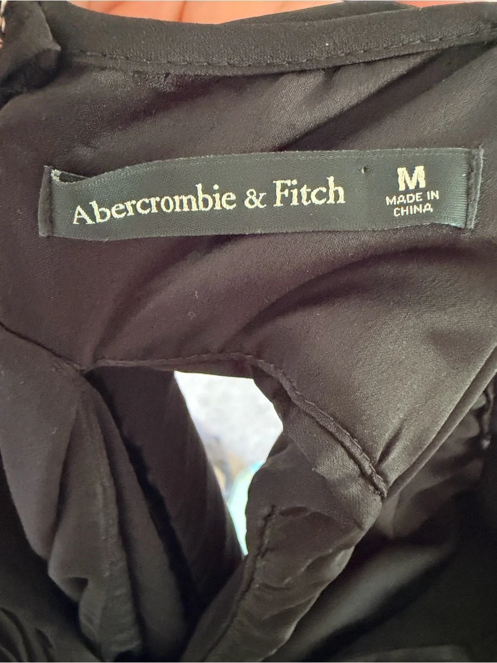 Abercrombie & Fitch Wedding Guest Cut-Out Black Maxi Dress